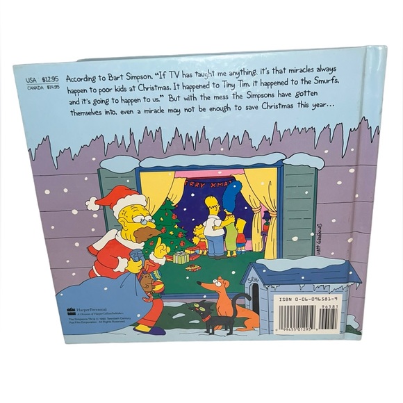 VINTAGE "The Simpsons Xmas Book" By Matt Groening- Hardcover- First Edition Book - Picture 4 of 10